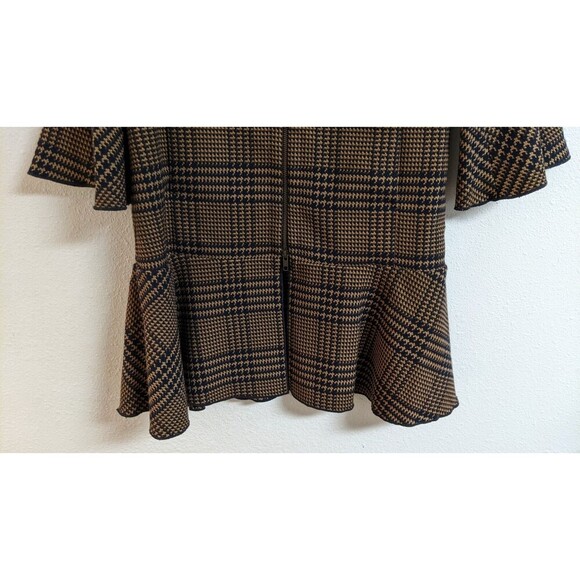 Cabi # 3902 Flounce Plaid Longline Full-Zip Jacket Fall 2020 Size Small - Picture 7 of 15